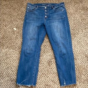 American Eagle sz 16 hi rise crop flare jeans